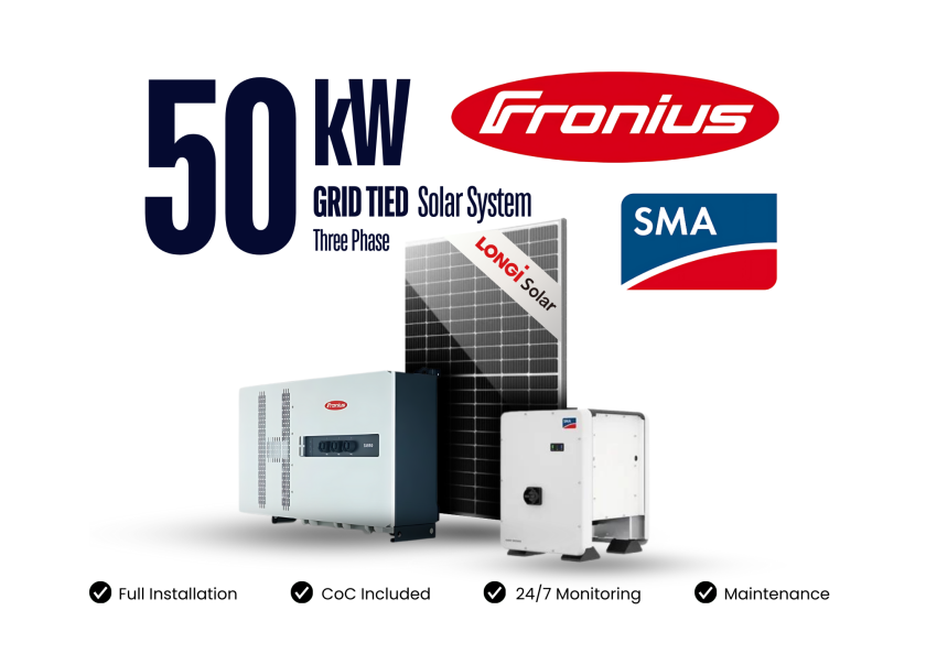 Grid Tied Solar System - 50kW (3P) - Ohmega Renewable Energy